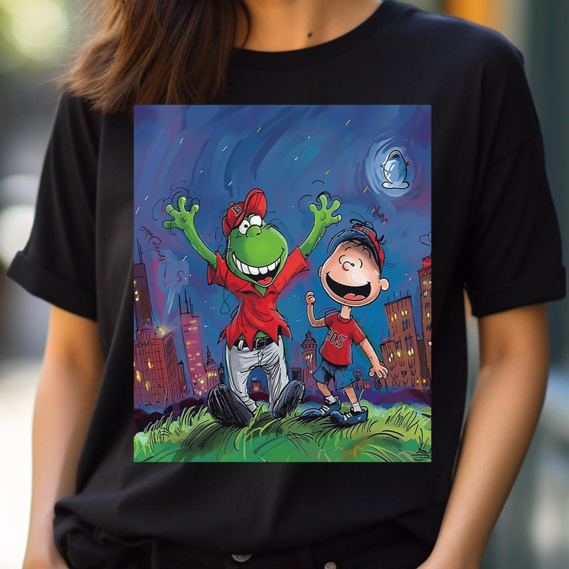 The Grinch Vs Boston Red Sox Mischievous Mount Challenge PNG, The Grinch PNG, Boston Red Sox Digital Png Files.jpg