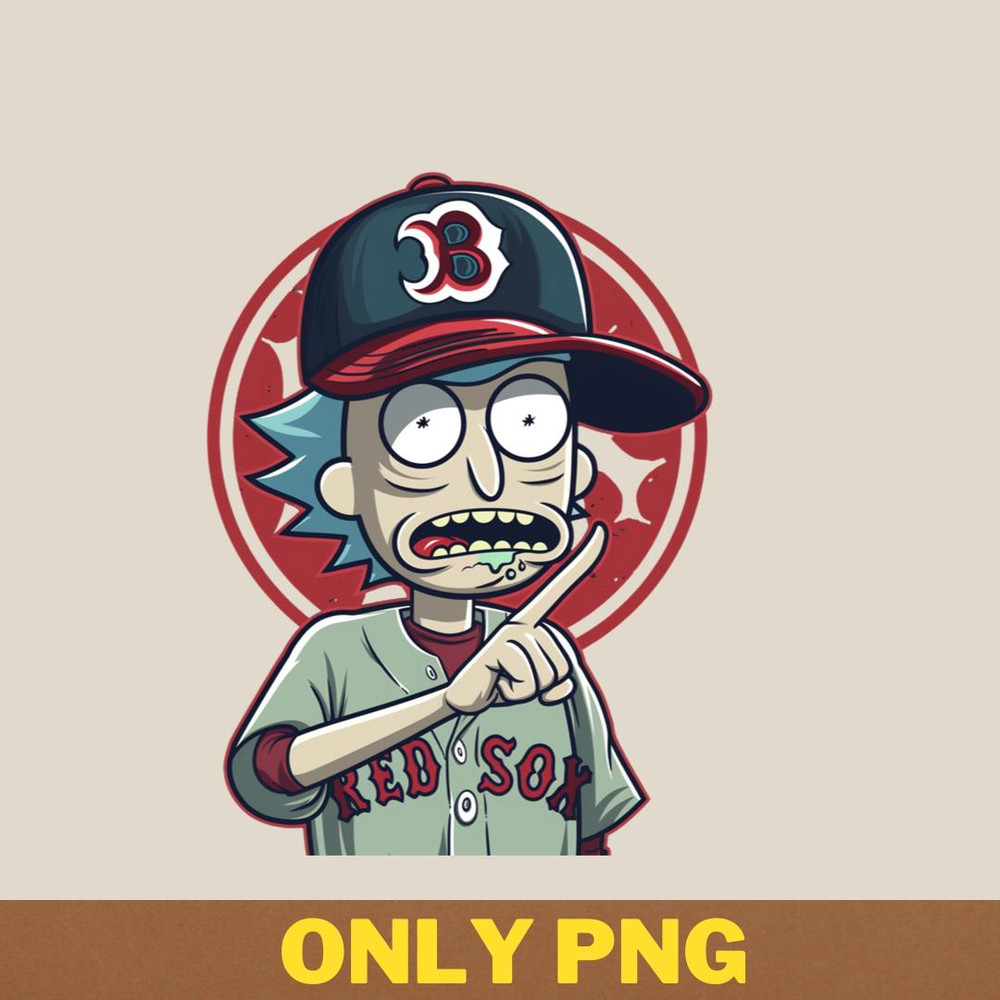 Rick And Morty Vs Boston Red Sox Morty Mitt PNG, Rick And Morty PNG, Boston Red Sox Digital Png Files.jpg