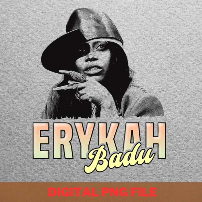 Erykah Badu Soulful Melodies PNG, Erykah Badu PNG, Hip Hop Digital Png Files.jpg