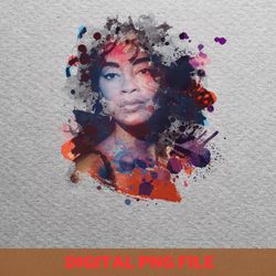 erykah badu relaxing rhythms png, erykah badu png, hip hop digital png files