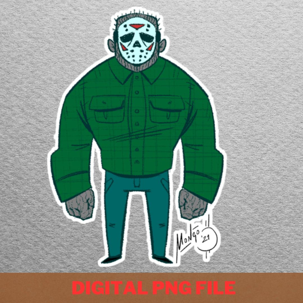 Camp Crystal Lake Counselor Art Showcased PNG, Jason Voorhees PNG, Friday The 13th Digital Png Files.jpg