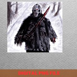 camp crystal lake counselor backpacks strong png, jason voorhees png, friday the 13th digital png files
