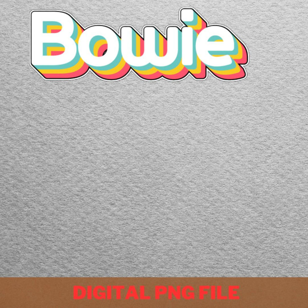Bowie Last Name Colorful - Bowie Goblin King PNG, David Bowie PNG, Pop Art Digital Png Files.jpg