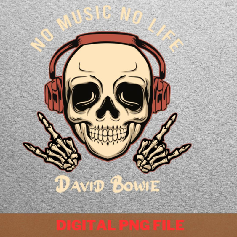 No Music No Life David Bowie - Bowie Rock Magic PNG, David Bowie PNG, Pop Art Digital Png Files.jpg