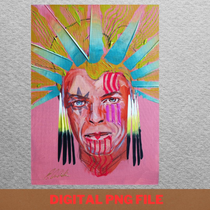 Portrait Ziggi Stardust - Bowie Far Out PNG, David Bowie PNG, Pop Art Digital Png Files.jpg