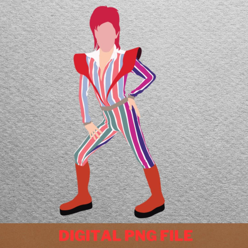 Ziggy Stardust - Bowie Legendary Tracks PNG, David Bowie PNG, Pop Art Digital Png Files.jpg