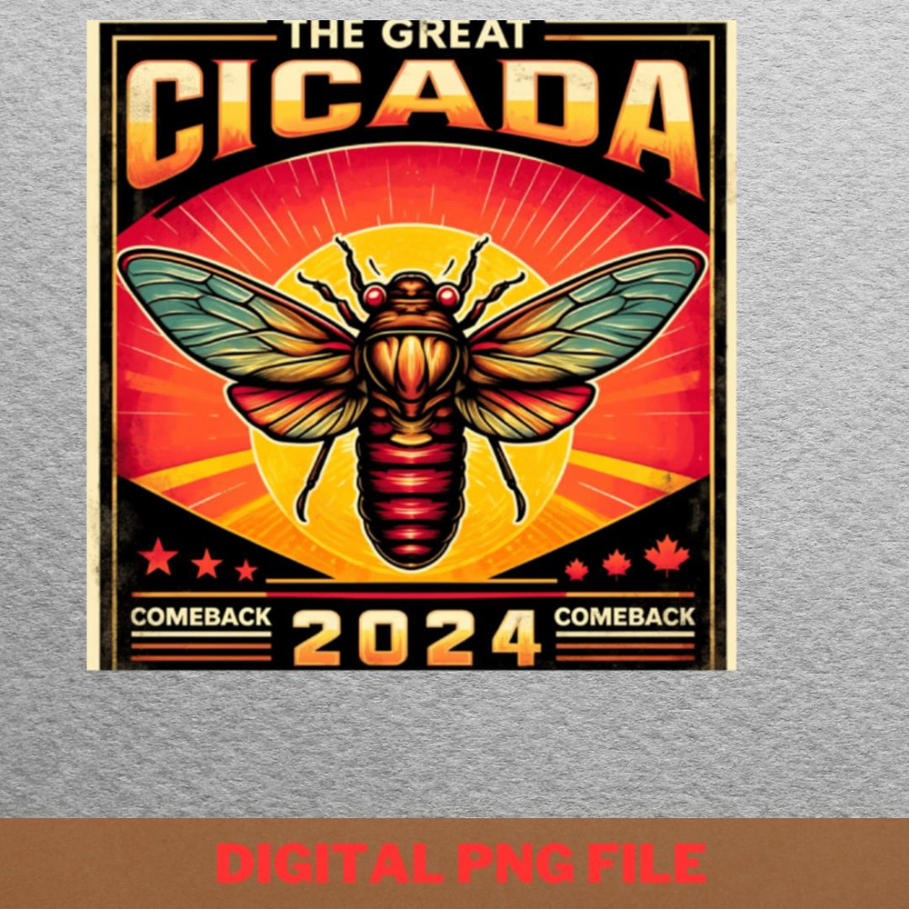 Cicada 2024 Woodland PNG, Cicada 2024 PNG, Bug Lover Digital Png Files.jpg