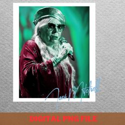 joni mitchell genius png, joni mitchell png, boho inspired digital png files