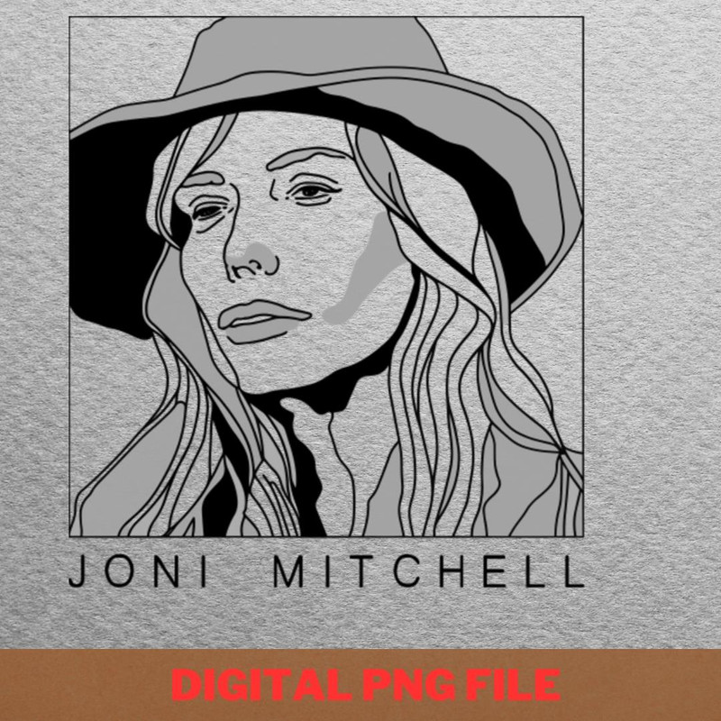 Joni Mitchell Muse PNG, Joni Mitchell PNG, Boho Inspired Digital Png Files.jpg