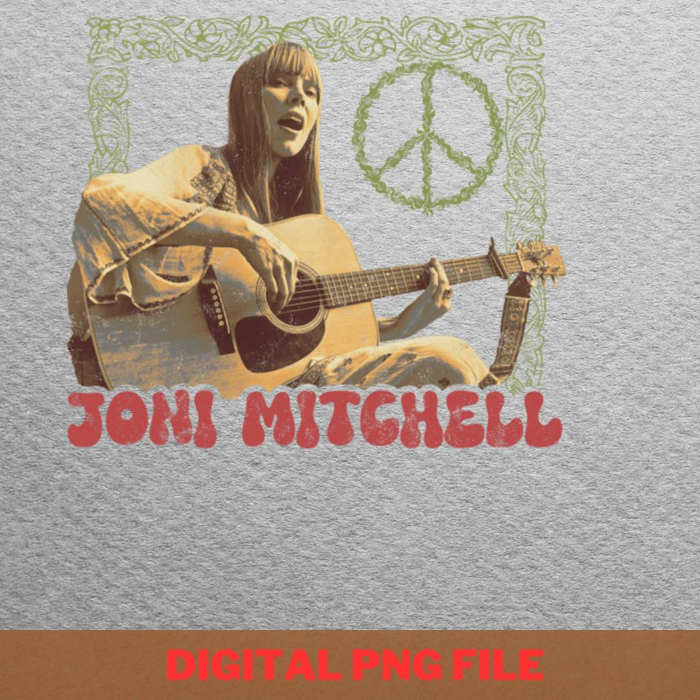 Joni Mitchell Performer PNG, Joni Mitchell PNG, Boho Inspired Digital Png Files.jpg