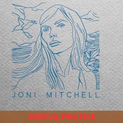 joni mitchell soulful png, joni mitchell png, boho inspired digital png files