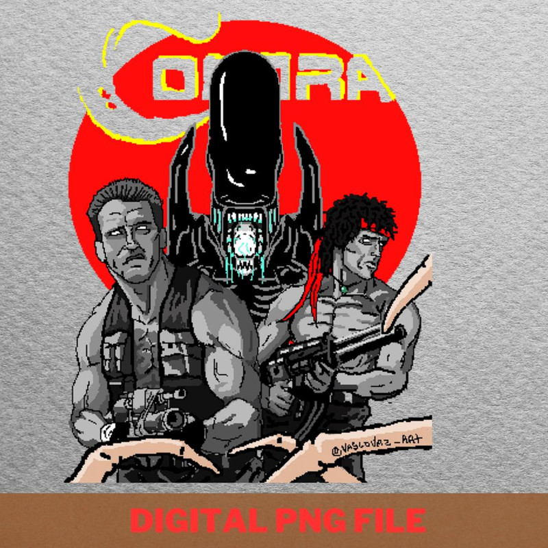 Alien Contra Invasion PNG, Contra PNG, Video Games Digital Png Files.jpg