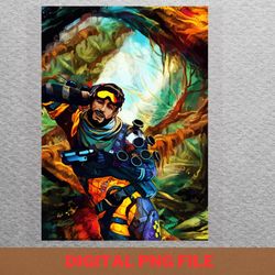apex legends thrilling teamplay action png, apex legends png, battle royale digital png files