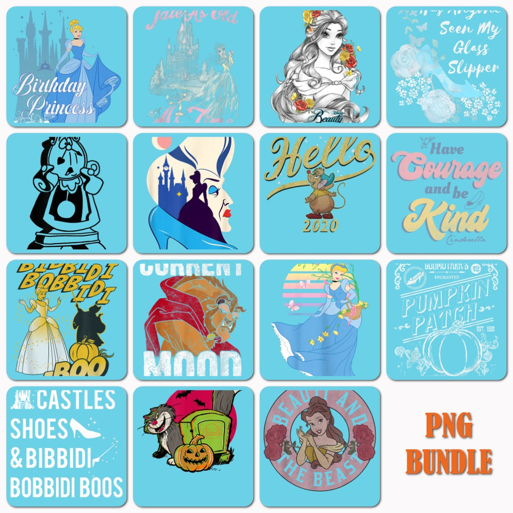 15 Disney Cinderella Png Bundle, Disney Cinderella Layered Digital File, Disney Cinderella Png Bundle Digital Download.jpg