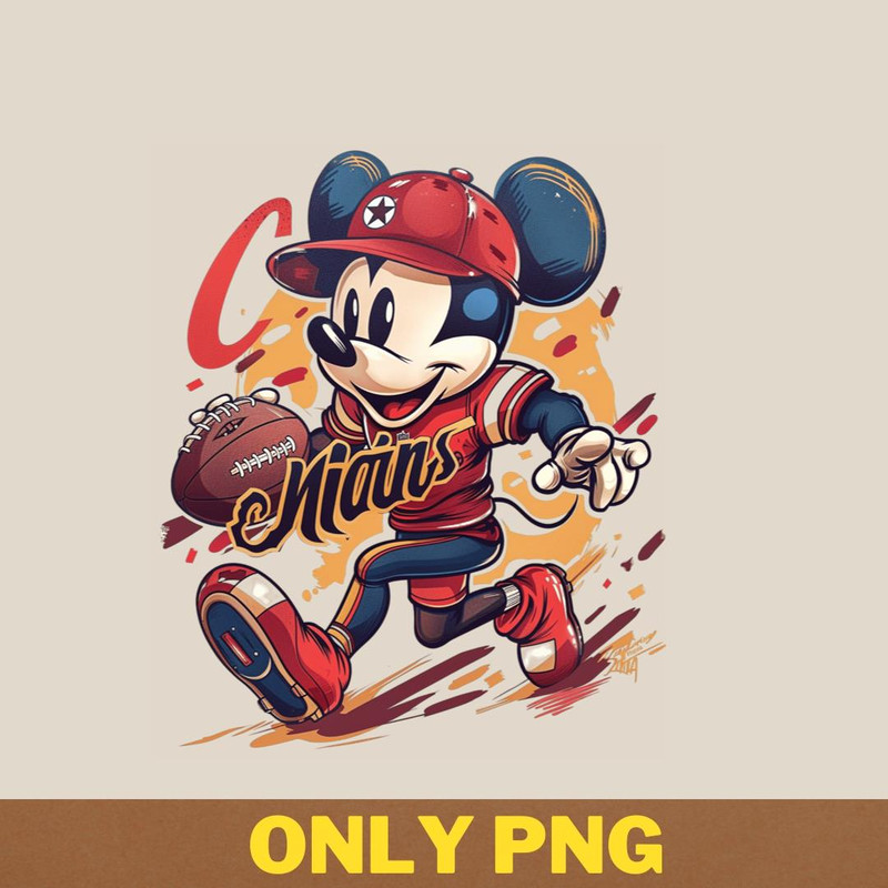 Mickey Mouse Vs Cleveland Indians Fantasy Draft PNG, Micky Mouse PNG, Cleveland Indian Digital Png Files.jpg