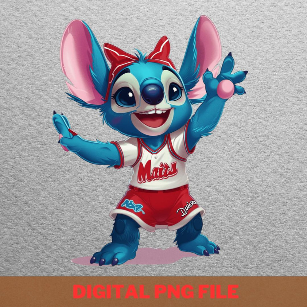 Stitch Vs Miami Marlins Stitch Slugs PNG, Stitch PNG, Miami Marlins Digital Png Files.jpg