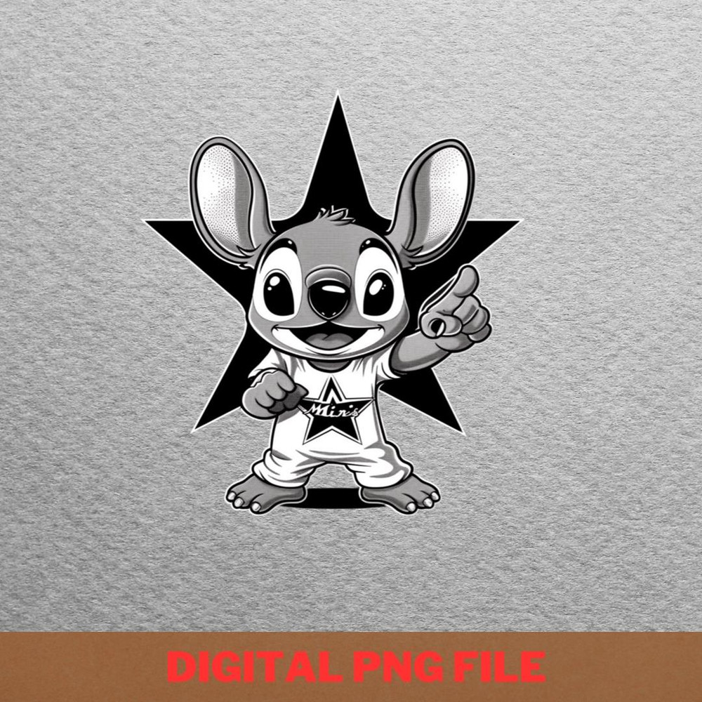 Stitch Vs Miami Marlins Stitch Sprints PNG, Stitch PNG, Miami Marlins Digital Png Files.jpg
