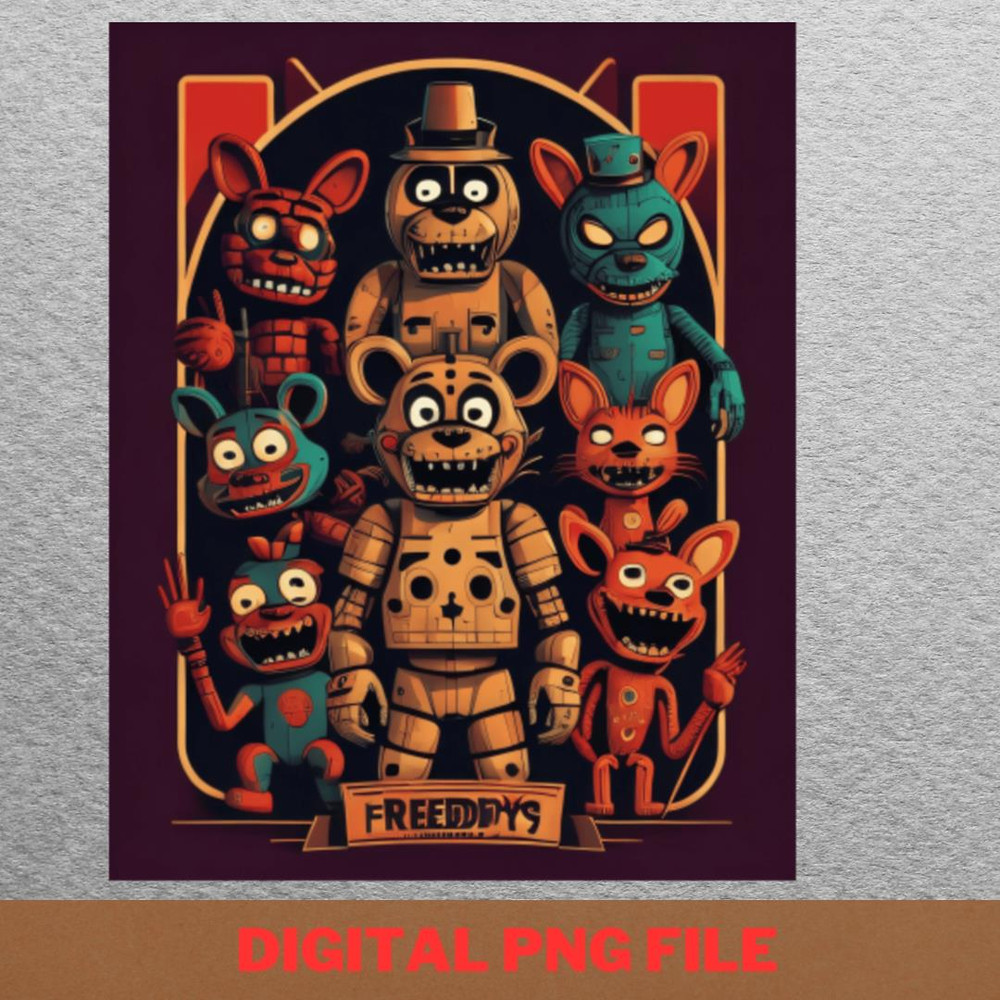 Five Nights At Freddy Foxy Sprints PNG, Best Seller PNG, Golden Freddy Digital Png Files.jpg