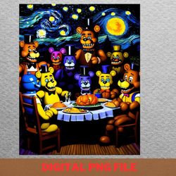 five nights at freddy nightmare begins png, best seller png, golden freddy digital png files