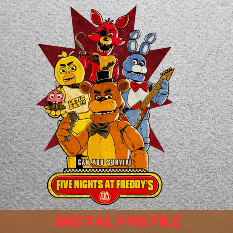 Five Nights At Freddy Nightshift Terror PNG, Best Seller PNG, Golden Freddy Digital Png Files.jpg