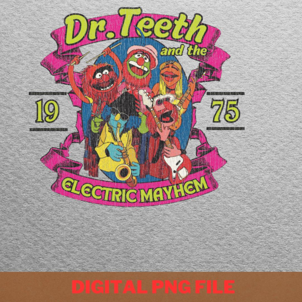 Dr Teeth Mesmerizing PNG, Muppets Show PNG, Electric Mayhem Digital Png Files.jpg