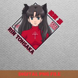rin tohsaka battle ready png, rin tohsaka png, fate stay night digital png files