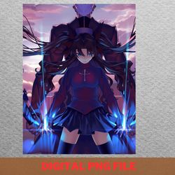 rin tohsaka energetic png, rin tohsaka png, fate stay night digital png files