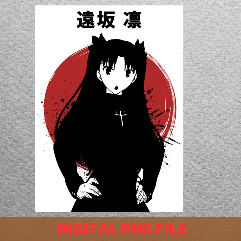 Rin Tohsaka Iconic PNG, Rin Tohsaka PNG, Fate Stay Night Digital Png Files.jpg