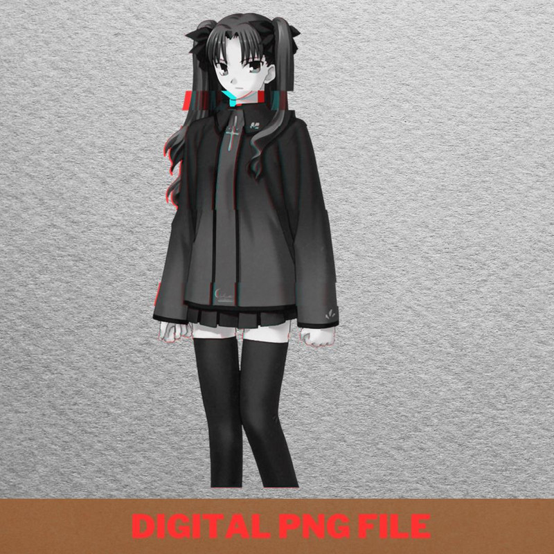 Rin Tohsaka Powerful PNG, Rin Tohsaka PNG, Fate Stay Night Digital Png Files.jpg