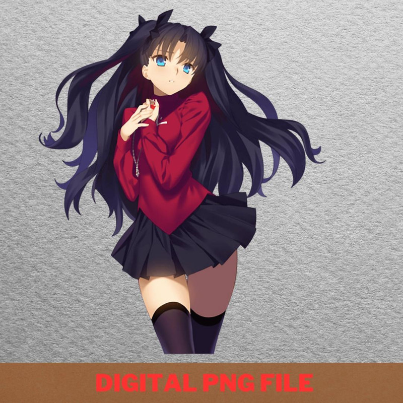 Rin Tohsaka Sorcery PNG, Rin Tohsaka PNG, Fate Stay Night Digital Png Files.jpg