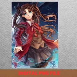 rin tohsaka strong png, rin tohsaka png, fate stay night digital png files