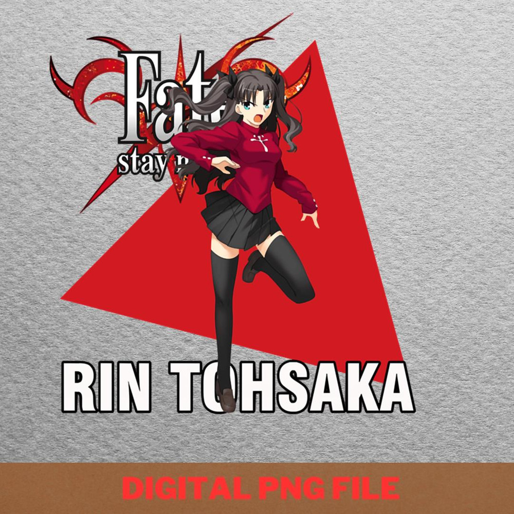 Rin Tohsaka Vibrant PNG, Rin Tohsaka PNG, Fate Stay Night Digital Png Files.jpg