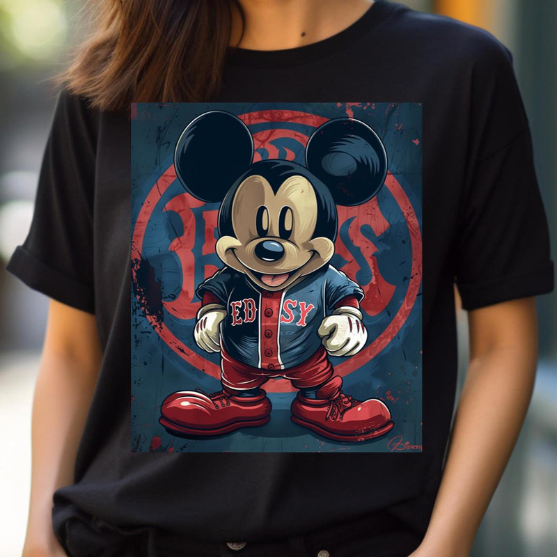 Mickey Mouse Vs Boston Red Sox Mouse Meets Monster PNG, Micky Mouse PNG, Boston Red Sox Digital Png Files.jpg