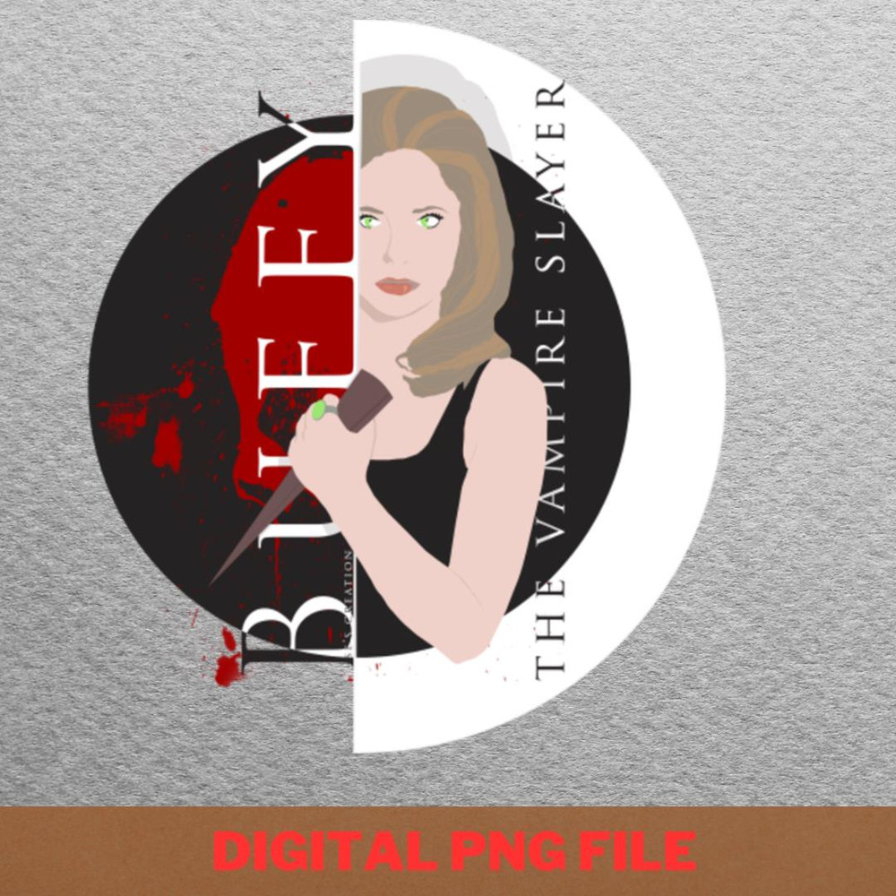 Buffy The Vampire Slayer Faith Troubled Path PNG, Buffy Summers PNG, Vampire Digital Png Files.jpg