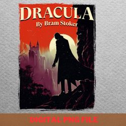 nighttime fear looms png, dracula halloween png, vampire digital png files