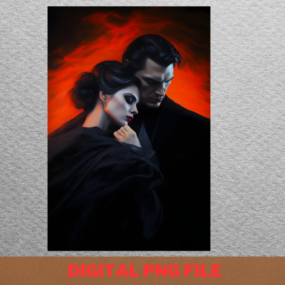 Ghastly Vampire Stories PNG, Dracula Halloween PNG, Vampire Digital Png Files.jpg