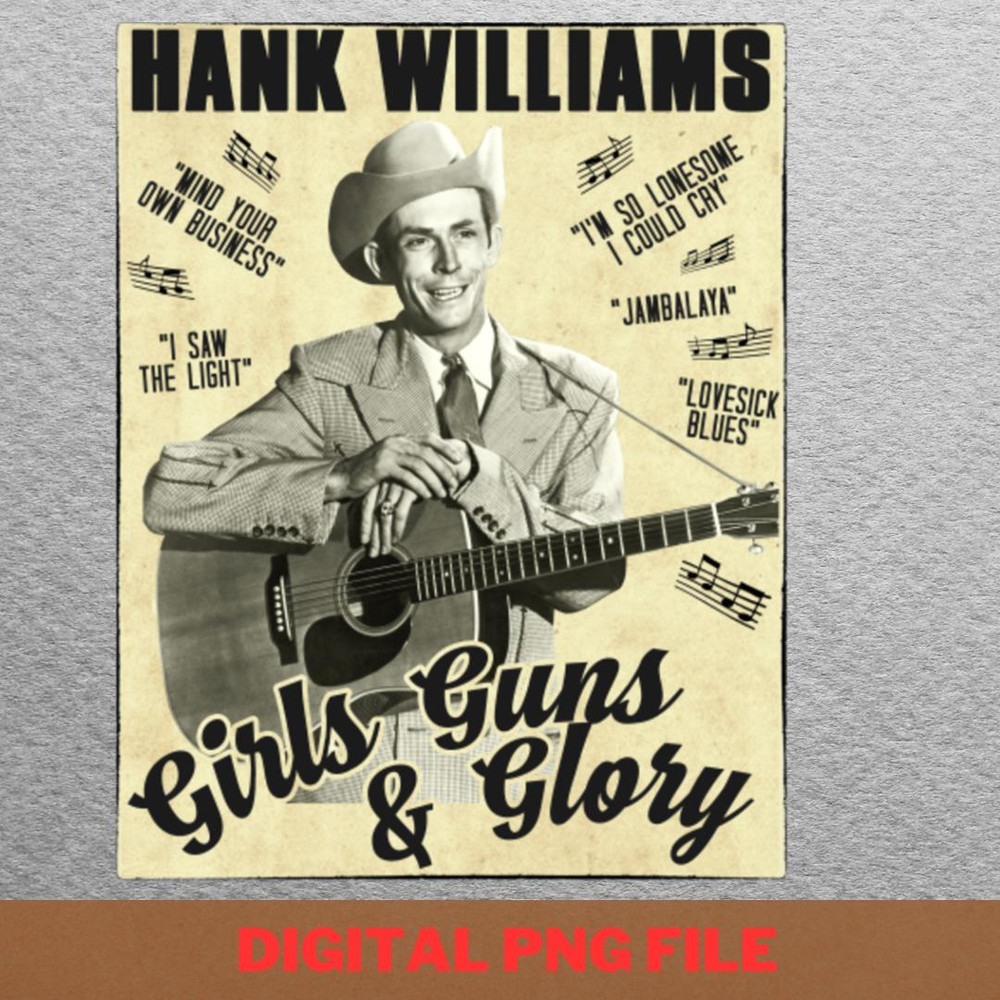 Hank Williams Emotional Depth PNG, Hank Williams PNG, Outlaw Country Digital Png Files.jpg