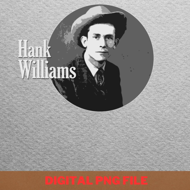 Hank Williams Vocal Techniques PNG, Hank Williams PNG, Outlaw Country Digital Png Files.jpg