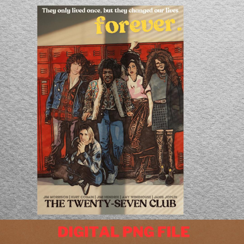 The 27 Club Forever Young PNG, 27 Club PNG, Black Music Digital Png Files.jpg