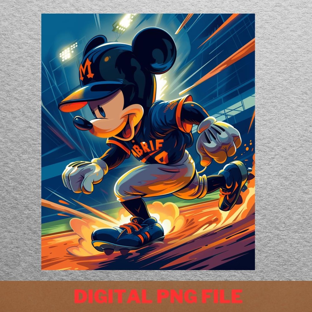 Micky Mouse Vs Milwaukee Brewers Animated Athletics PNG, Micky Mouse PNG, Milwaukee Brewers Digital Png Files.jpg