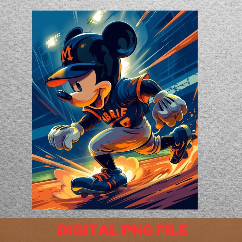 Micky Mouse Vs Milwaukee Brewers Animated Athletics PNG, Micky Mouse PNG, Milwaukee Brewers Digital Png Files.jpg