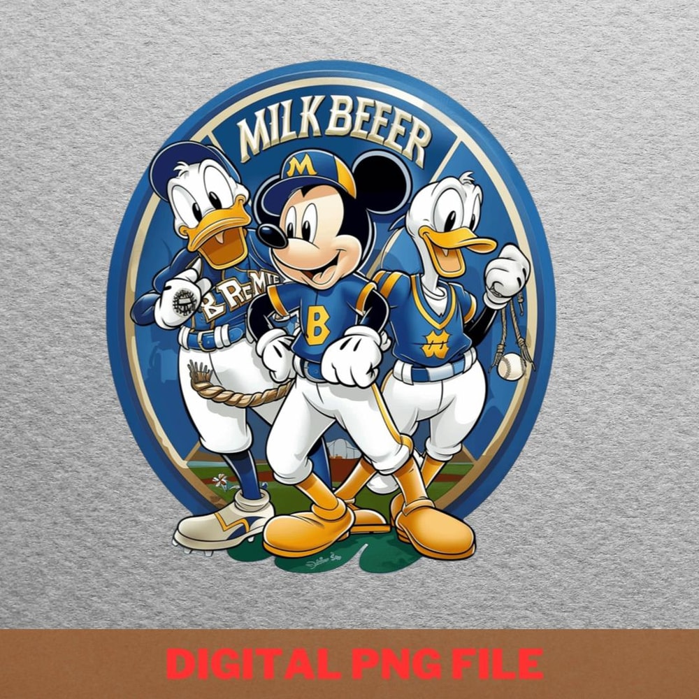 Micky Mouse Vs Milwaukee Brewers Field Fun PNG, Micky Mouse PNG, Milwaukee Brewers Digital Png Files.jpg