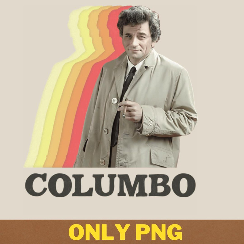 Columbo Vintage Faded Style PNG, True Crime PNG, Serial Killer Digital Png Files.jpg