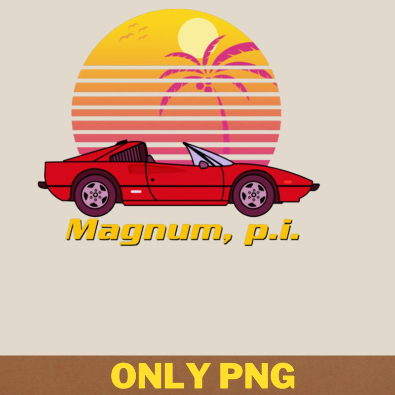 Magnum P.I. Retro Vintage PNG, True Crime PNG, Serial Killer Digital Png Files.jpg