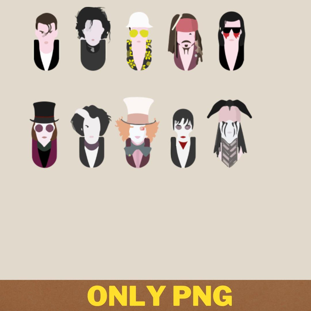 Action Adventure Johnny Depp PNG, Adventure Movies PNG, 80s Movies Digital Png Files.jpg