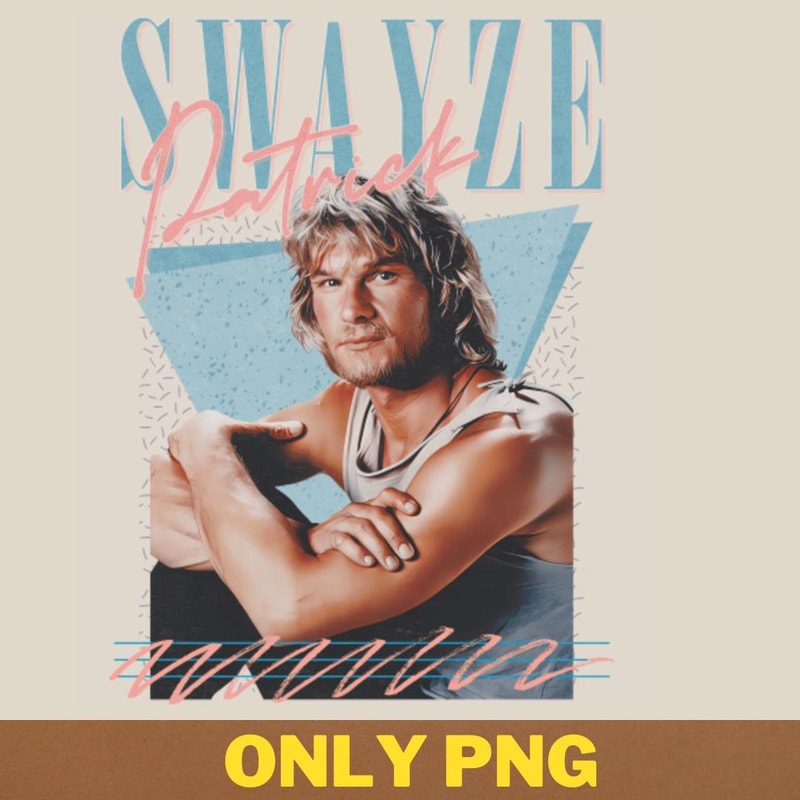 Action Adventure Patrick Swayze 90S Styled PNG, Adventure Movies PNG, 80s Movies Digital Png Files.jpg