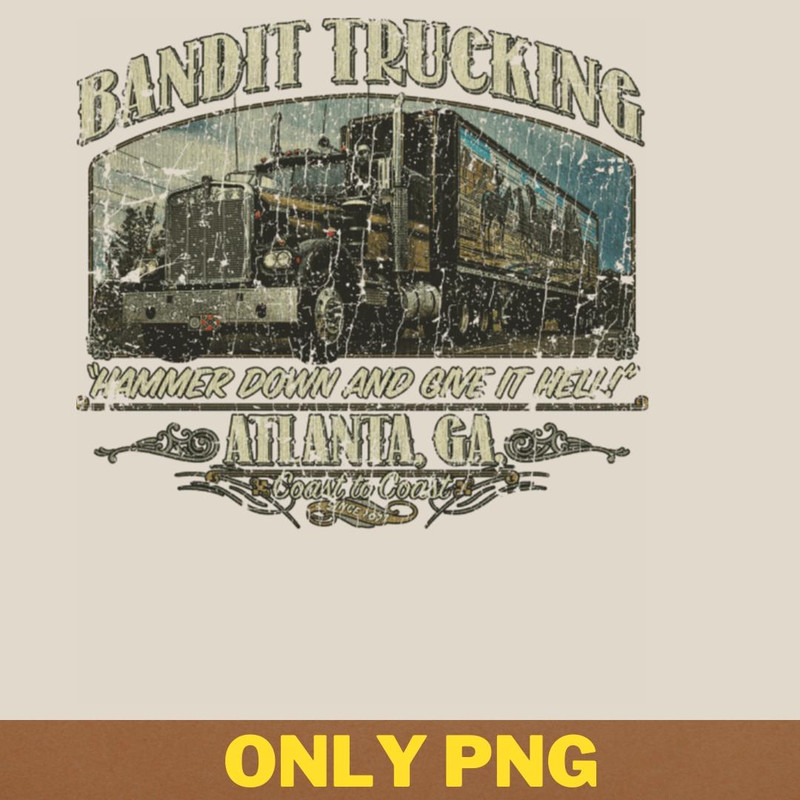 Action Adventure Bandit Trucking 1977 PNG, Adventure Movies PNG, 80s Movies Digital Png Files.jpg