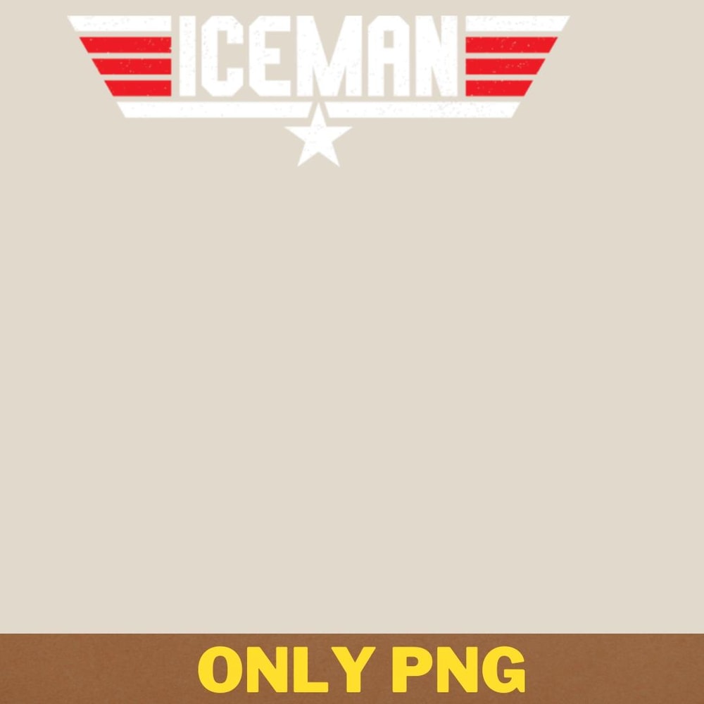 Action Adventure Iceman Top Gun PNG, Adventure Movies PNG, 80s Movies Digital Png Files.jpg