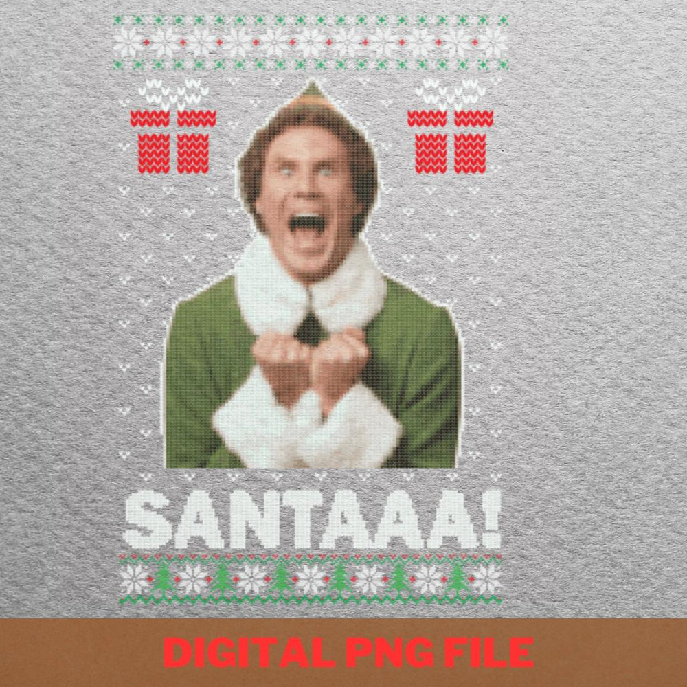 Buddy The Elf Christmas Merry Times PNG, Elf Christmas PNG, Elf Movie Digital Png Files.jpg