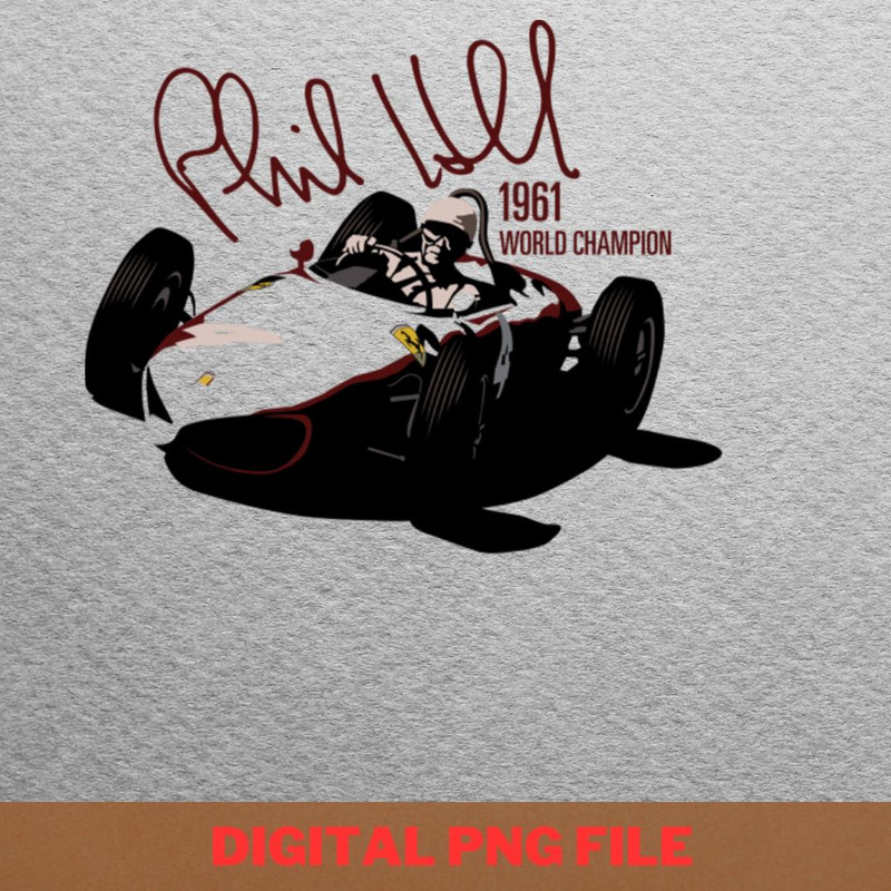 Phil Hill 1961 World - Ferrari F1 Leader PNG, Ferrari F1 PNG, F1 Racing Digital Png Files.jpg
